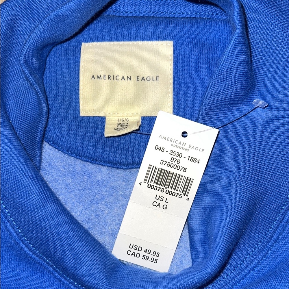American Eagle Outfitters Vibrant Blue Crewneck Sweater - Picture 8 of 8